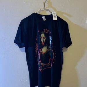 Edgy Black Long Sleeve Tee with Graphic Design